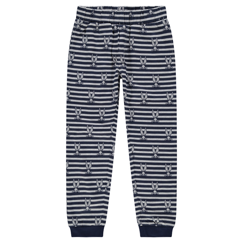 Pyjama en jersey avec bas rayé et print Warner/Looney Tunes Bugs Bunny 