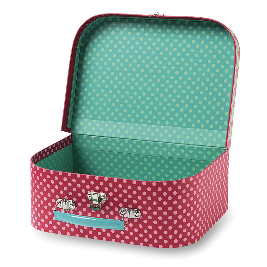 Valisette en carton avec print fantaisie  