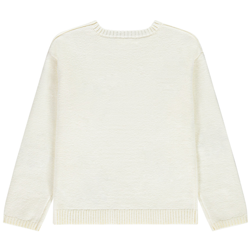 Pull à grosses fleurs bouclettes pour fille 