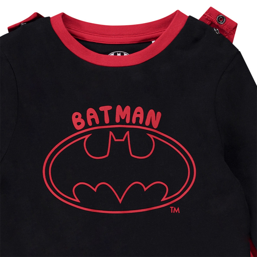 Pyjama 2 pièces avec cape amovible Batman Warner pour garçon 