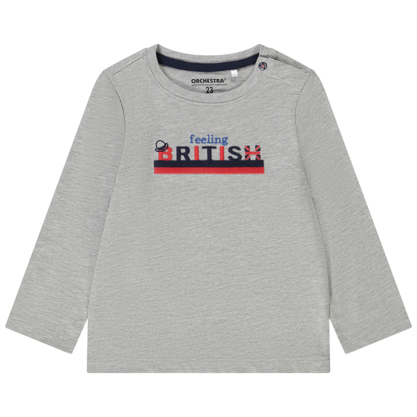 T-shirt manches longues en jersey avec broderie pour bébé garçon 