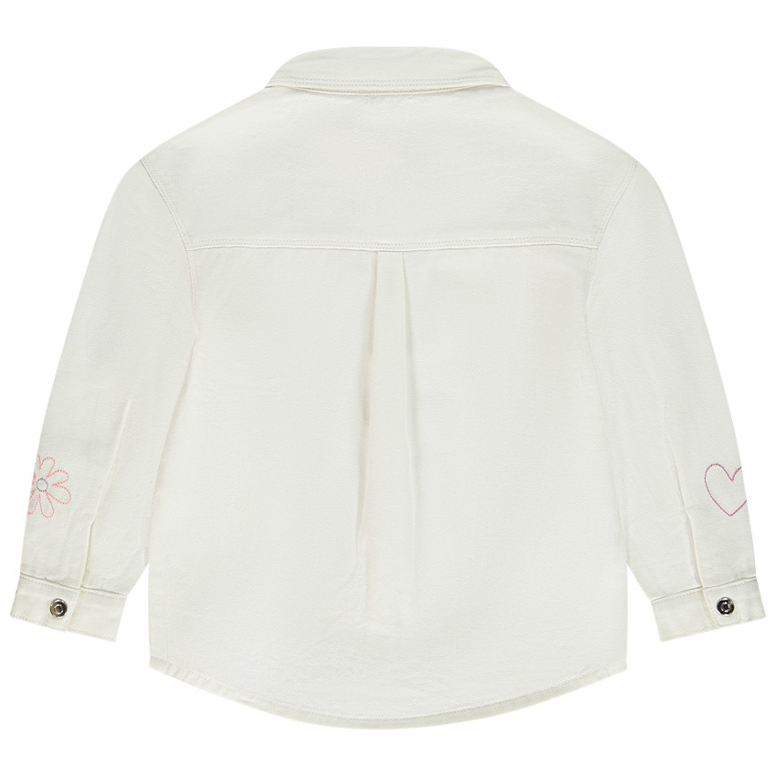 Surchemise oversize avec broderies pour fille 