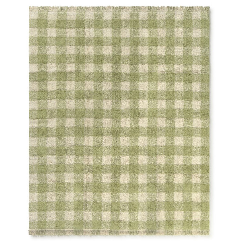 Tapijt wasbaar 90x120cm Vichy Matcha 