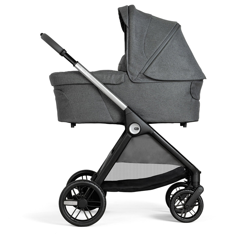 Kinderwagen Trio Bellagio Recline Zwart Satijn 