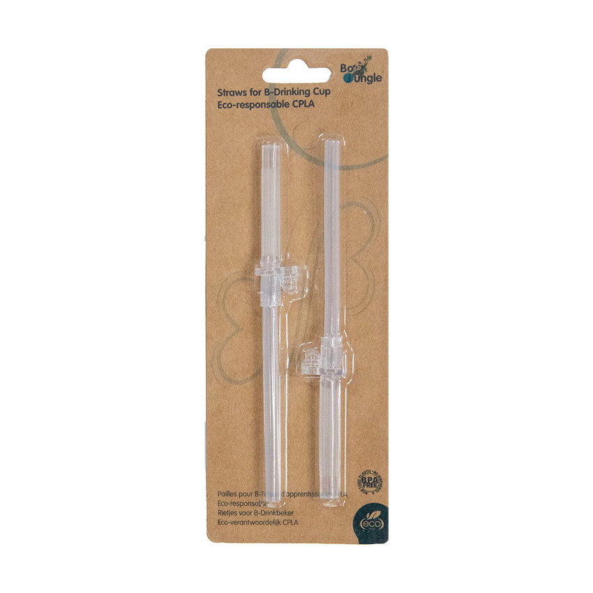 Set de 2 pailles de rechange éco-responsable pour Gobelet CPLA 