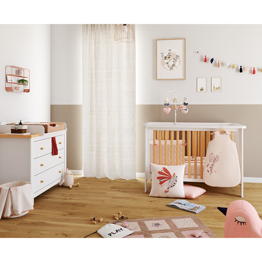 Panier de rangement en coton et lurex 