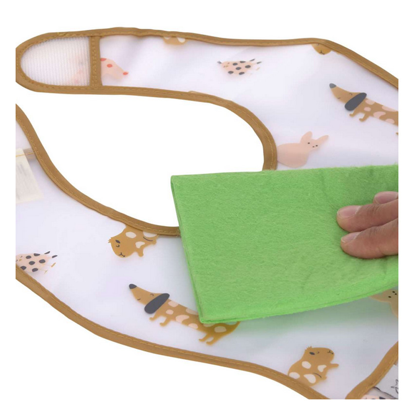 Bavoir avec poche Little Mateys 6m/24m - Orange Spicy 2 pièces 