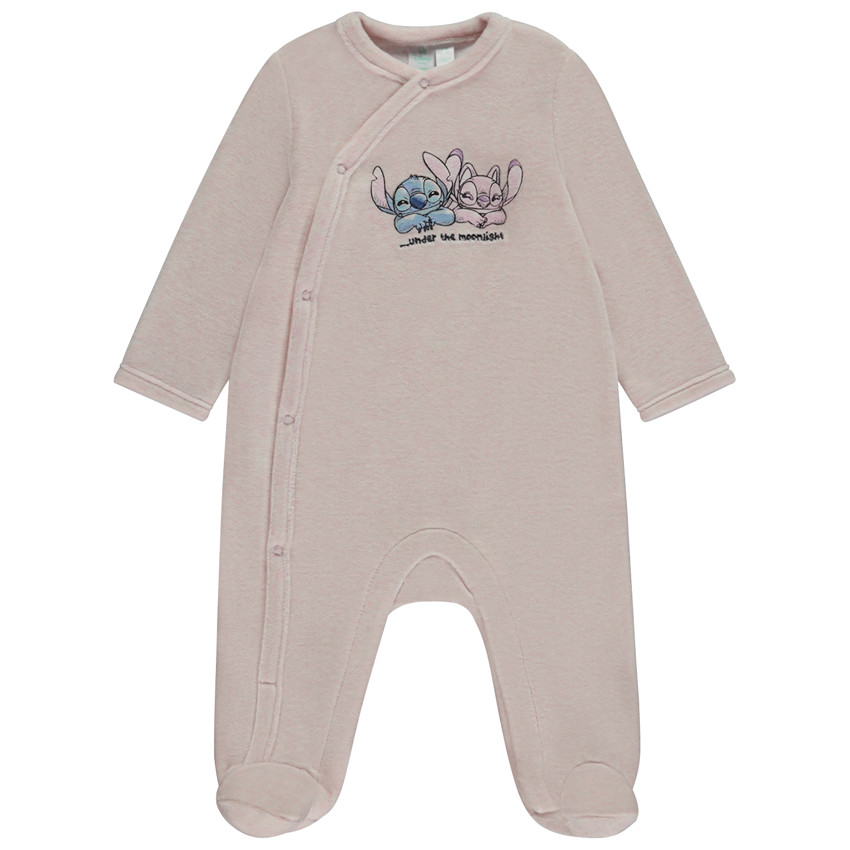Dors-bien velours Stitch & Angel Disney pour bébé fille avec ouvertures différentes selon l'âge 