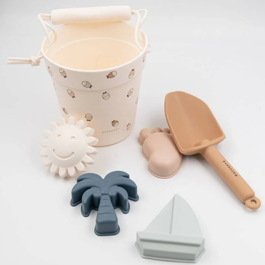 Set de plage Poissons - Seau/pelle/4 moules 