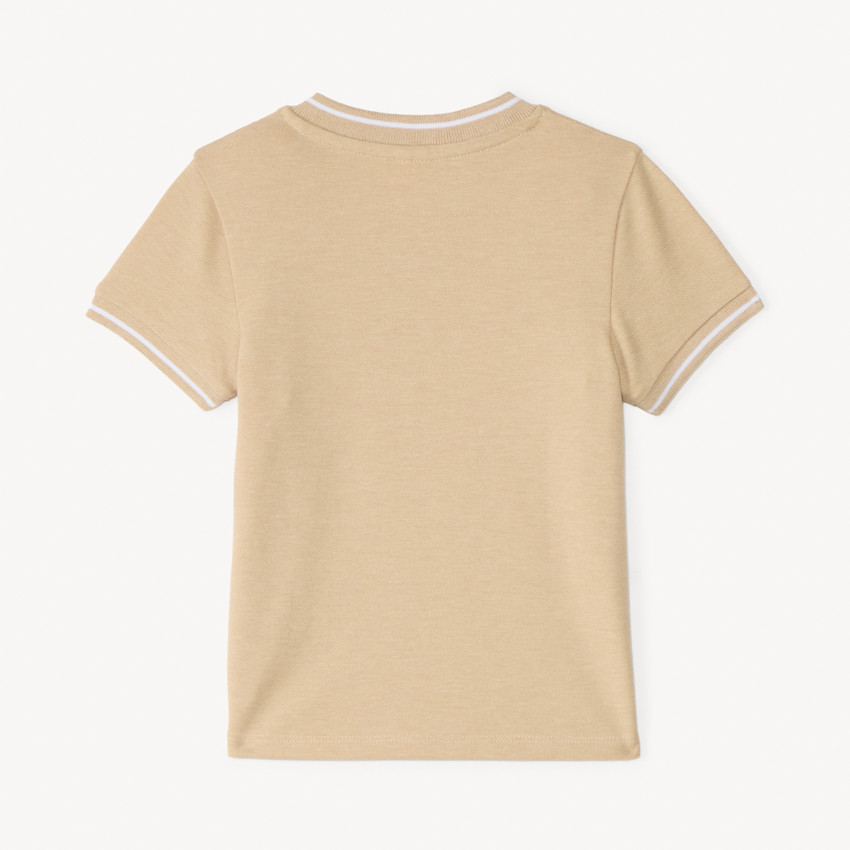 Polo manches courtes uni à col teddy pour bébé garçon 