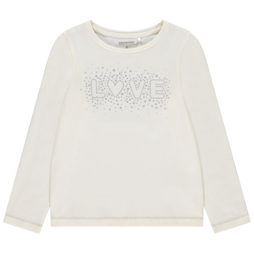 Lange mouwen T-shirt met foil print "love" voor meisjes 