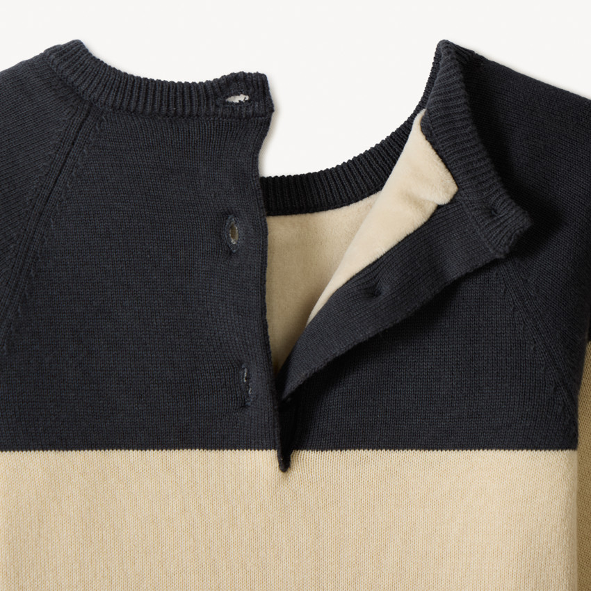 Gebreide trui met speels hondenpatroon voor babyjongens in drie kleuren 