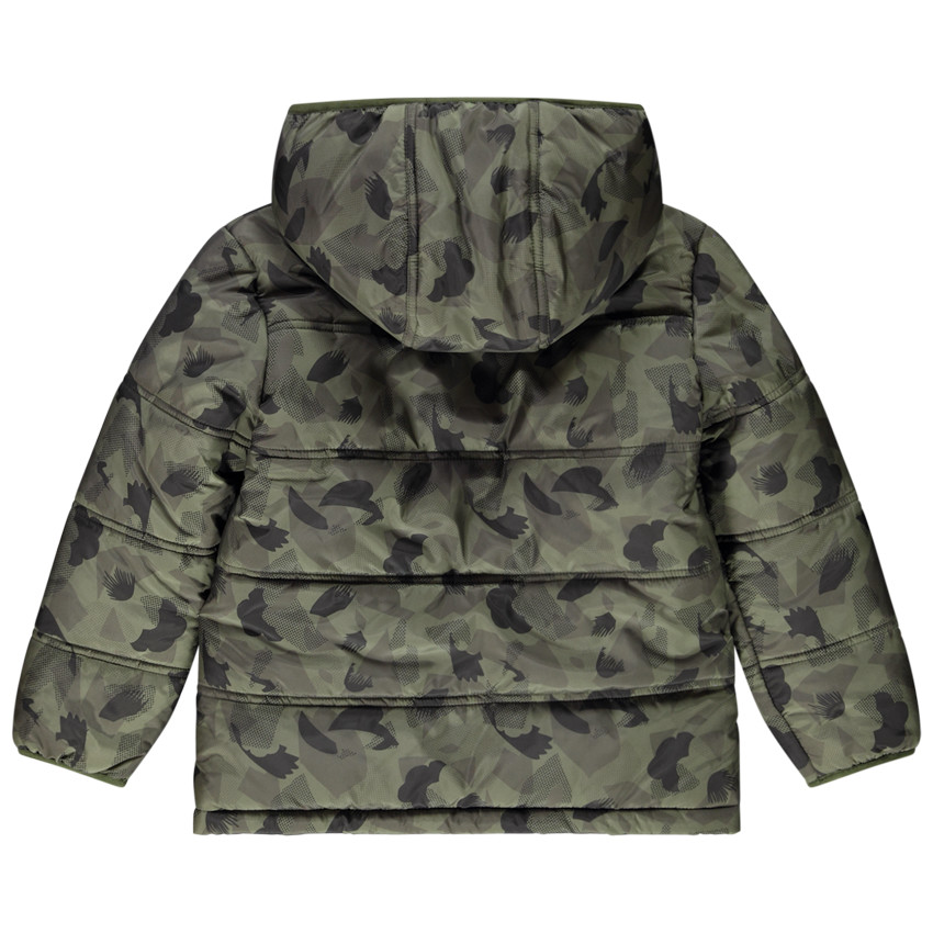 Donsjas met capuchon in camouflageprint voor jongens 