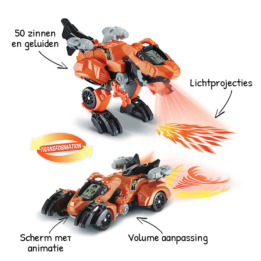 Switch & Go Dinos Fire Troy T-rex NL 