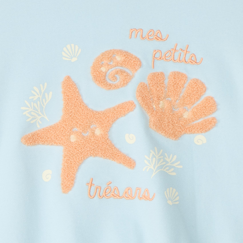 Sweat en molleton motif fantaisie en bouclette pour bébé fille 