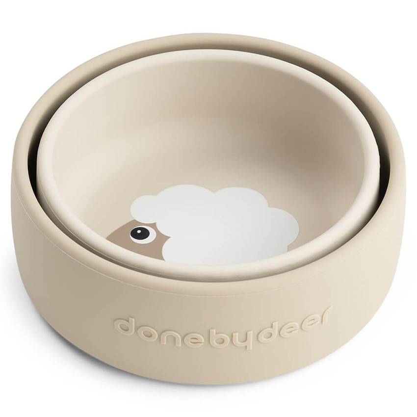 Set de 2 bols en silicone Sheepy Sable 