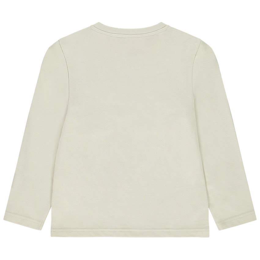 Lange mouwen T-shirt met dierenprint en zak voor jongens 