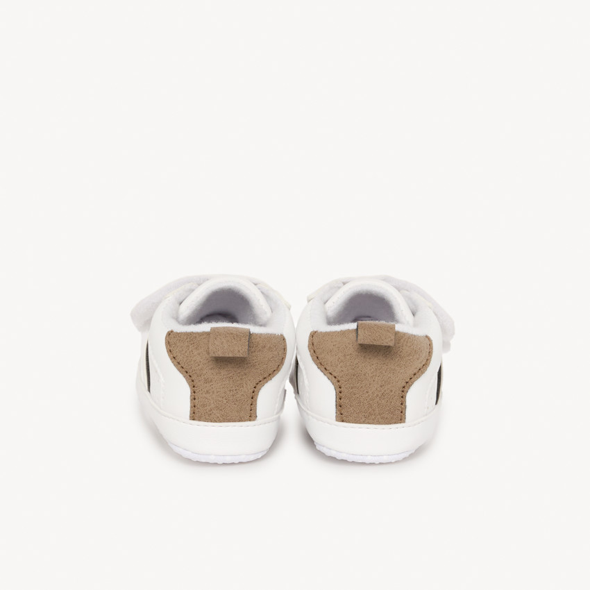 Tweekleurige sneakers met klittenband voor jongens van 0 tot 18 maanden 