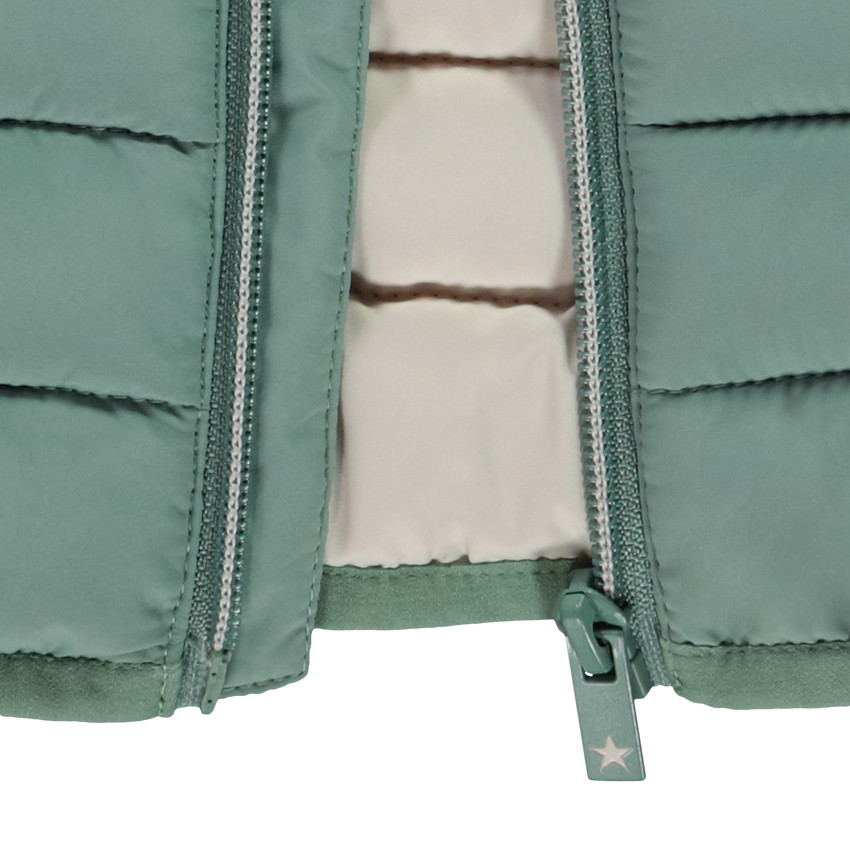 Mouwloze effen donsjas voor baby jongen 