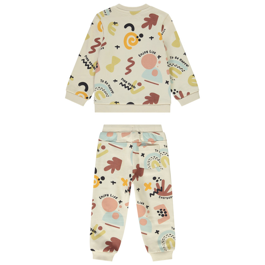 Ensemble jogging molleton imprimé arty pour bébé garçon 