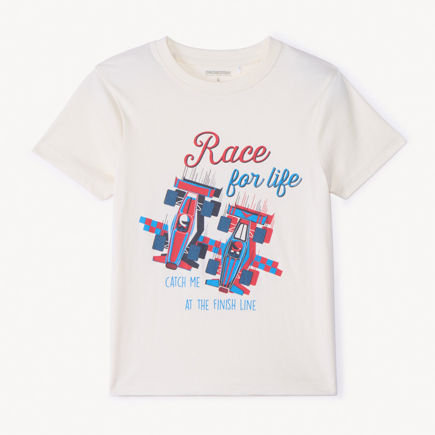 T-shirt met korte mouwen voor jongens met print 