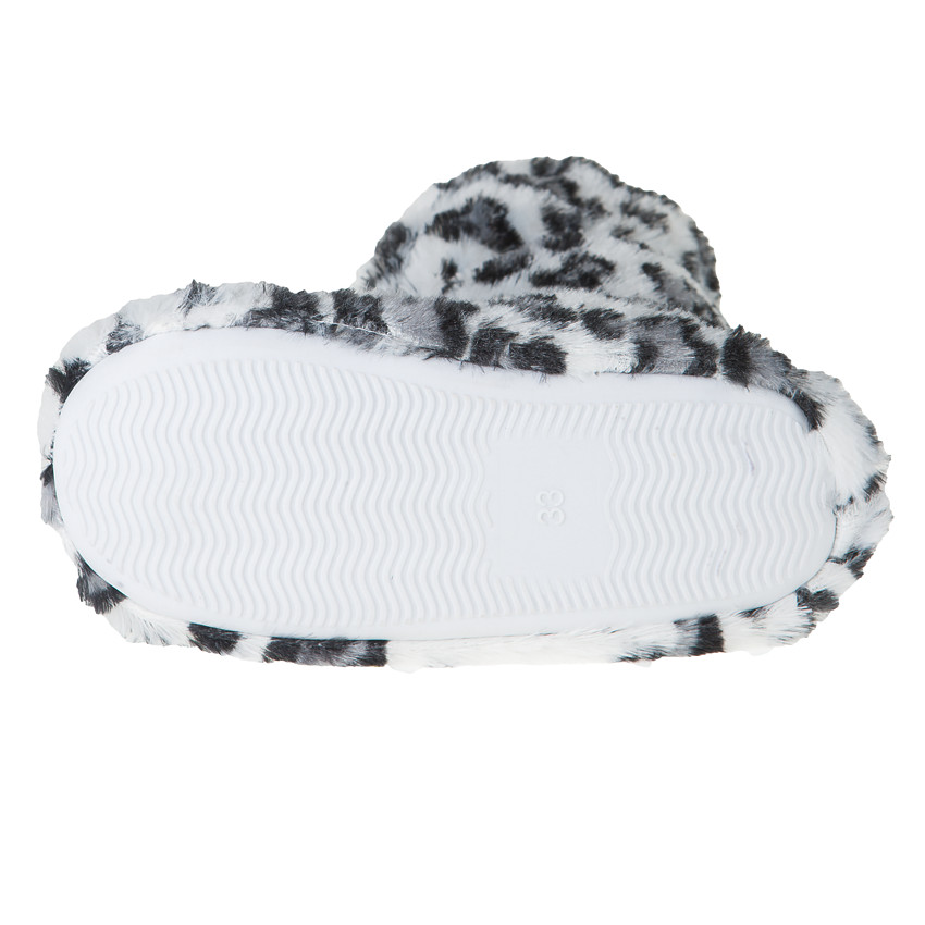 Pantoffels in imitatiebont luipaardprint 
