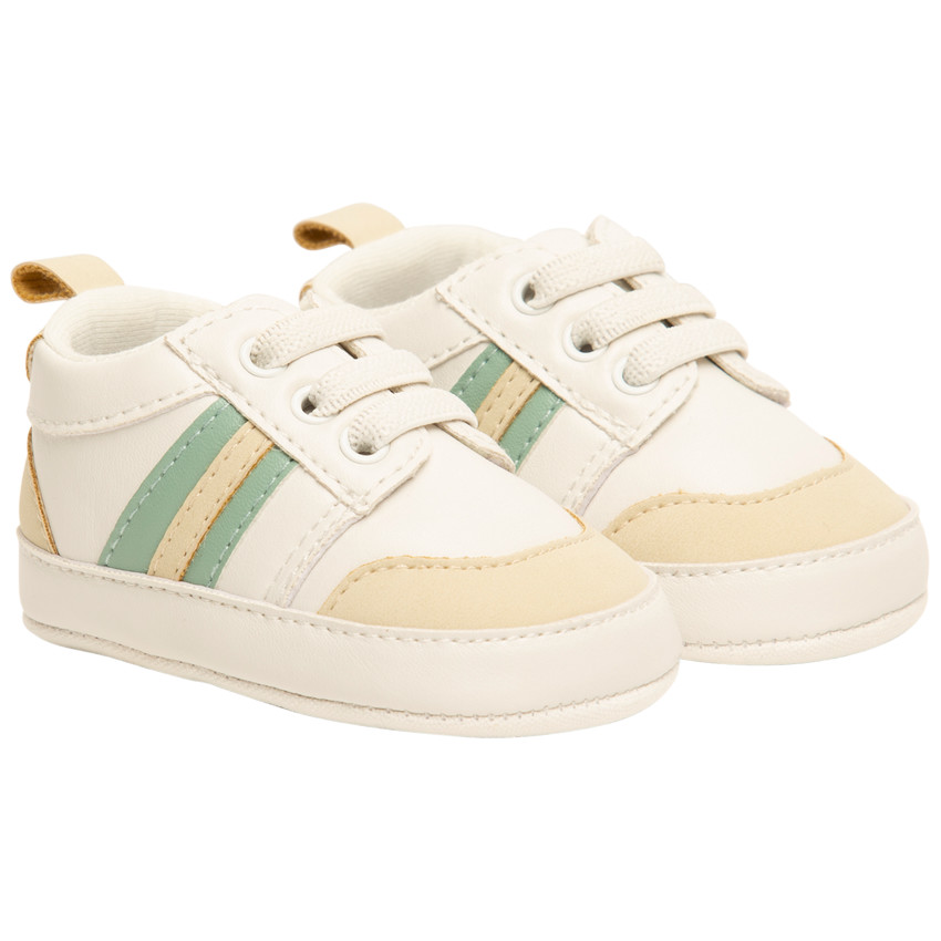 Baskets basses à lacets élastiqués pour bébé garçon 