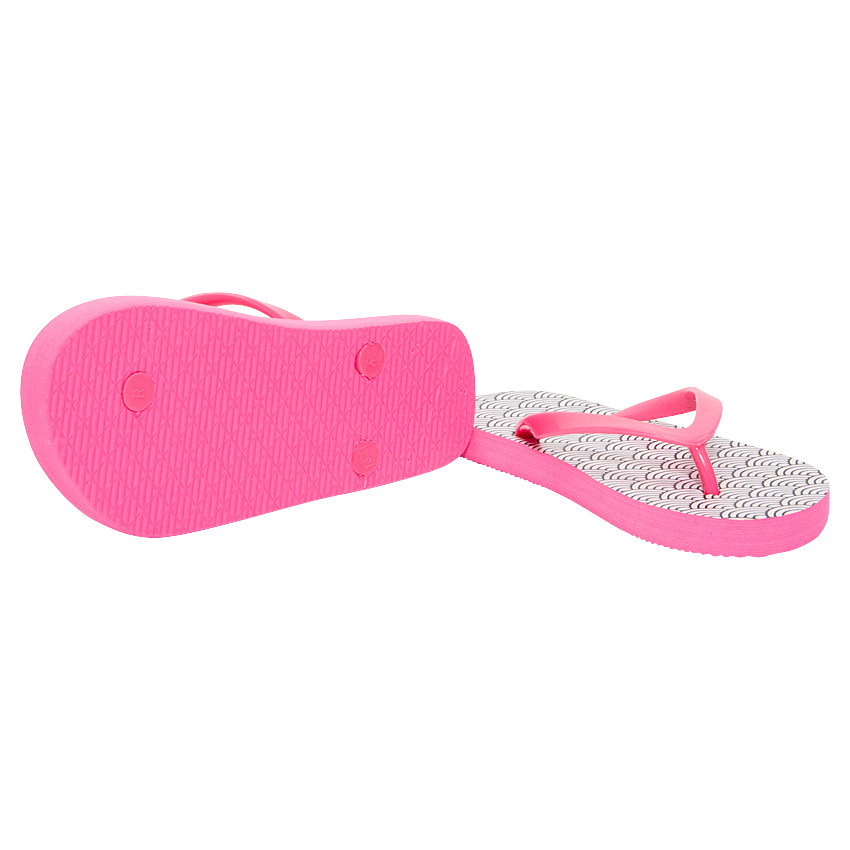 Tongs imprimé graphique et bride contrastée pour fille 