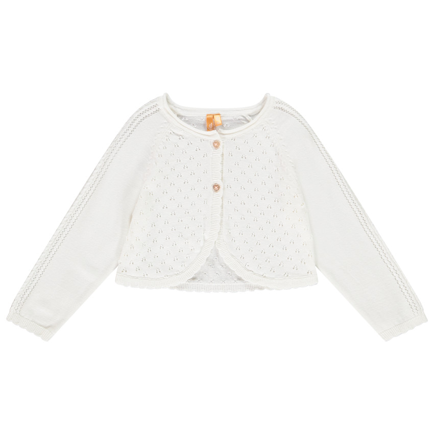 Vest van ajour tricot voor babymeisjes 