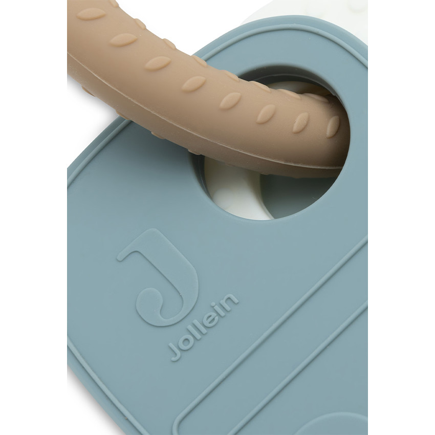 Bijtring sleutelhanger silicone On The Go Blauw 