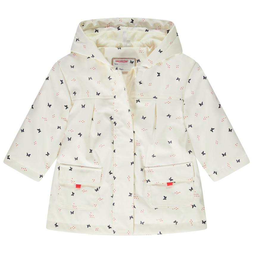 Parka gomme imprimé papillons pour bébé fille 