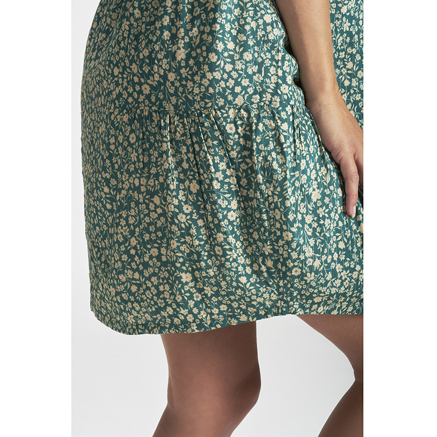 Robe de grossesse manches courtes à fleurs 