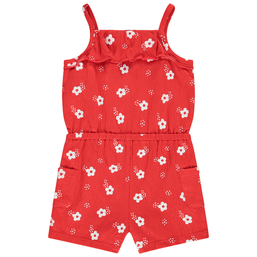 Combinaison courte imprimé fleurs pour bébé fille 