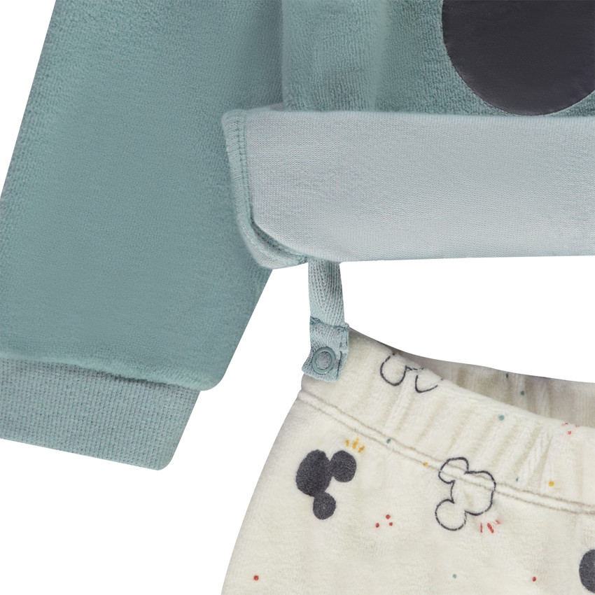 Pyjama 2 pièces en velours imprimé Mickey Disney pour bébé garçon 