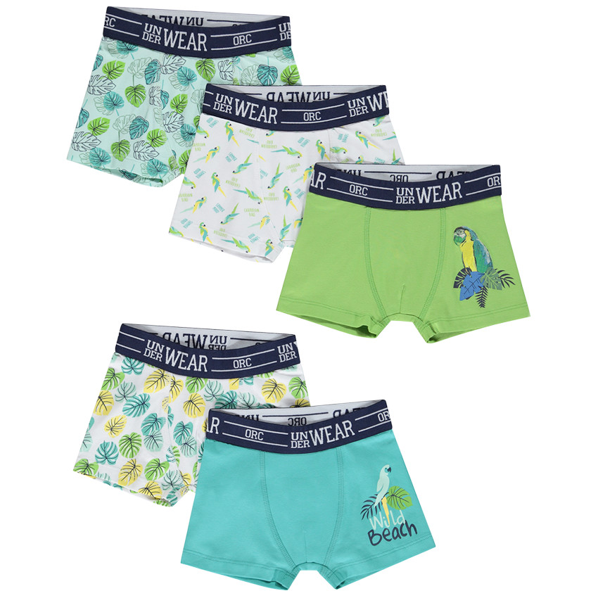 Set van 5 boxershorts met 