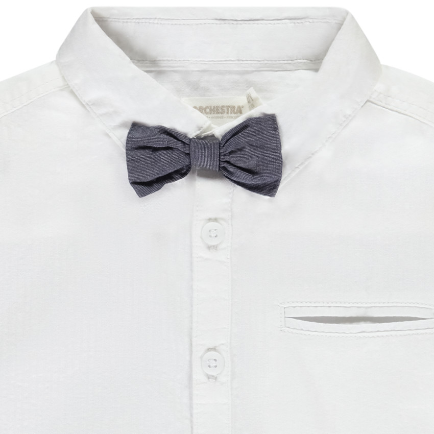 Korte mouwen hemd met vlinderdas voor jongen 