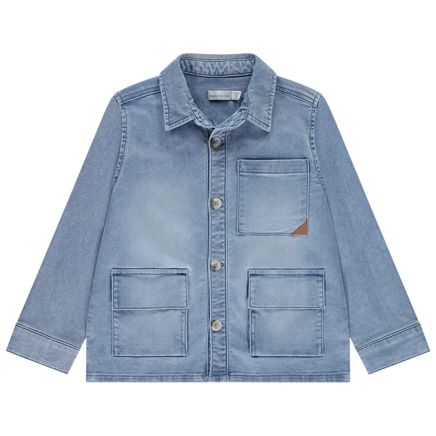 Surchemise effet denim à poches pour garçon  