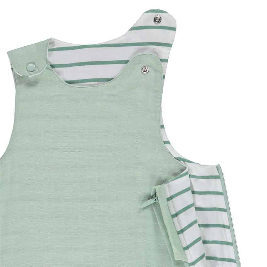 Gigoteuse en tétra sans manches avec broderies et print tigre pour bébé garçon 