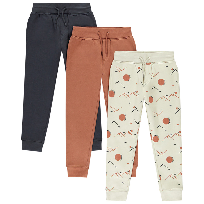 Lot de 3 joggings molleton variés pour garçon 