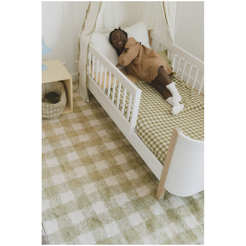 Tapijt wasbaar 90x120cm Vichy Matcha 