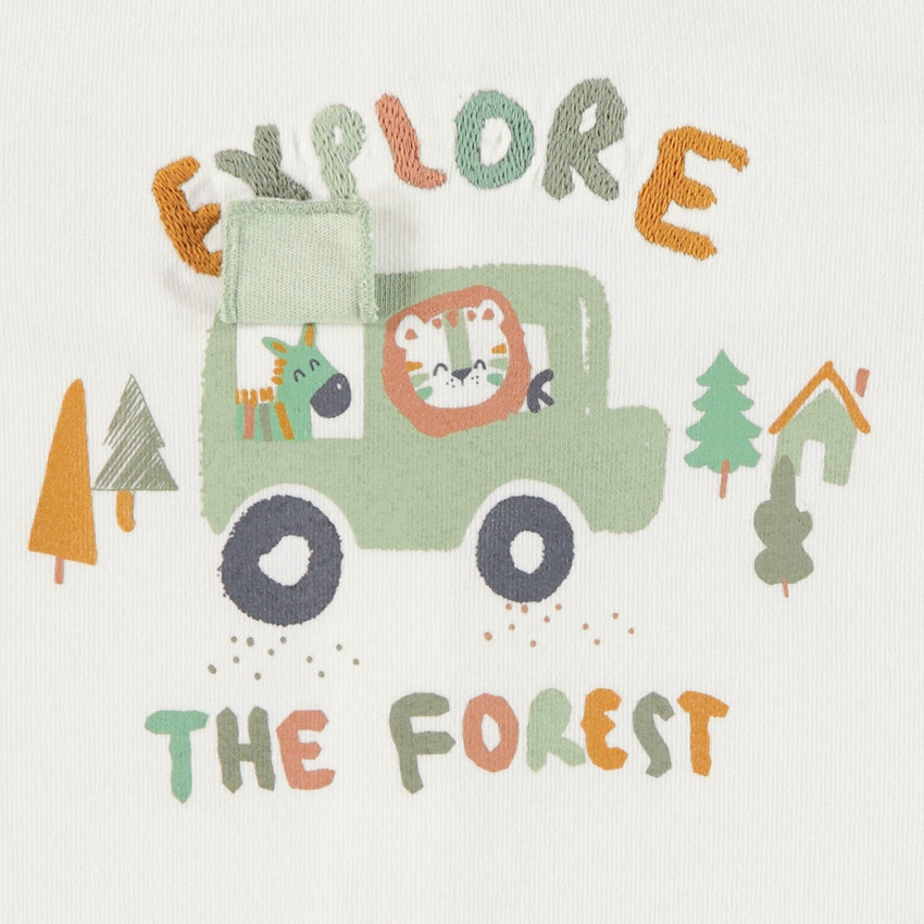 Ensemble pantalon + t-shirt manches longues fantaisie pour bébé garçon 