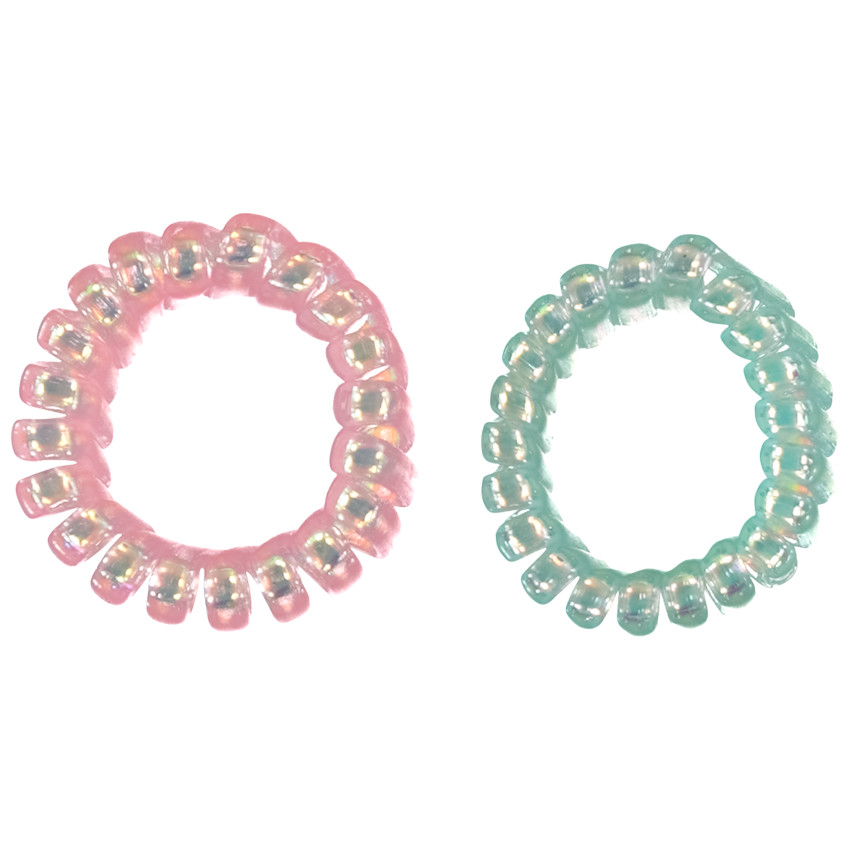 Set van 2 dikke spiraal elastieken voor meisjes 