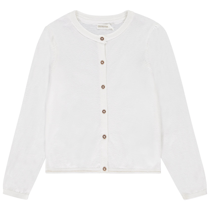 Effen gebreid vest met glinsterende knoppen voor meisjes 