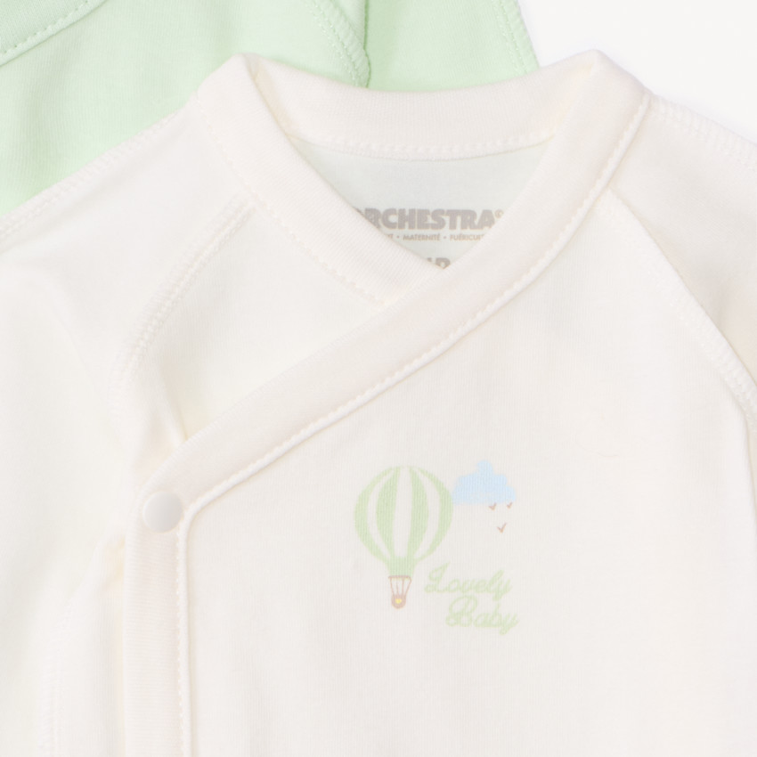 Set van 5 bodies met lange mouwen in fantasie voor premature baby