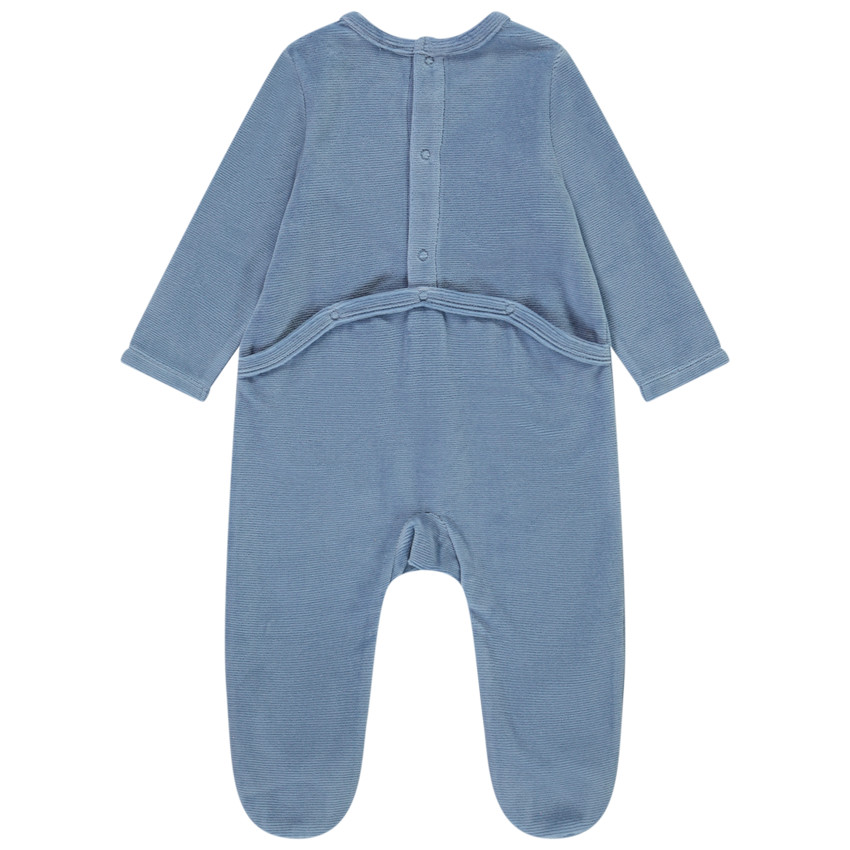 Fluwelen fantasie-onesie voor babyjongens 