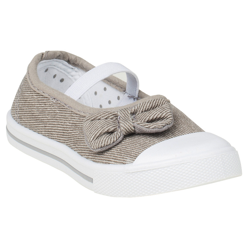 Babies en toile à élastique et nœud pour bébé fille 