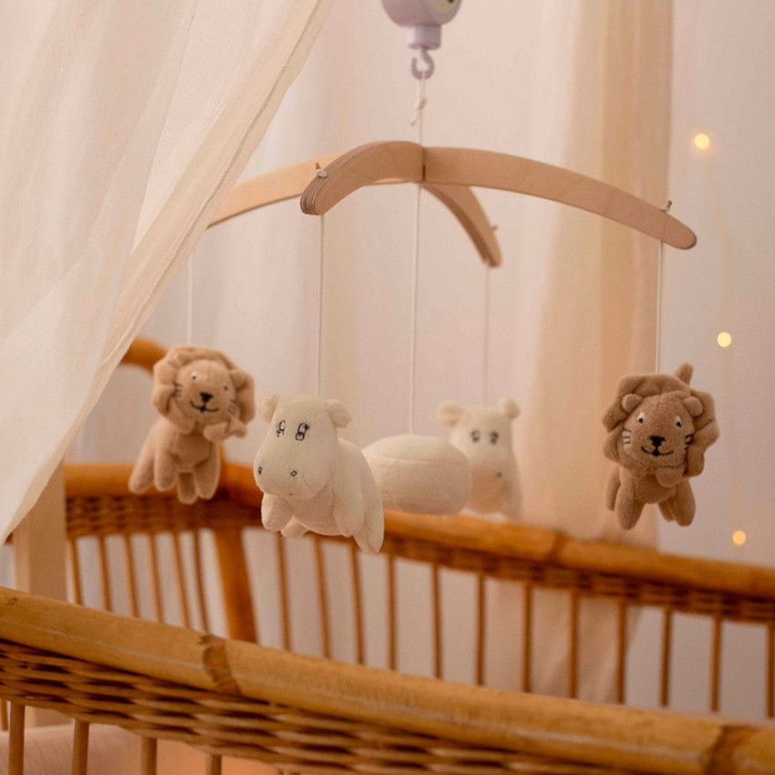 Muziekmobiel in hout Tam Tam - TROIS KILOS SEPT - Zand 