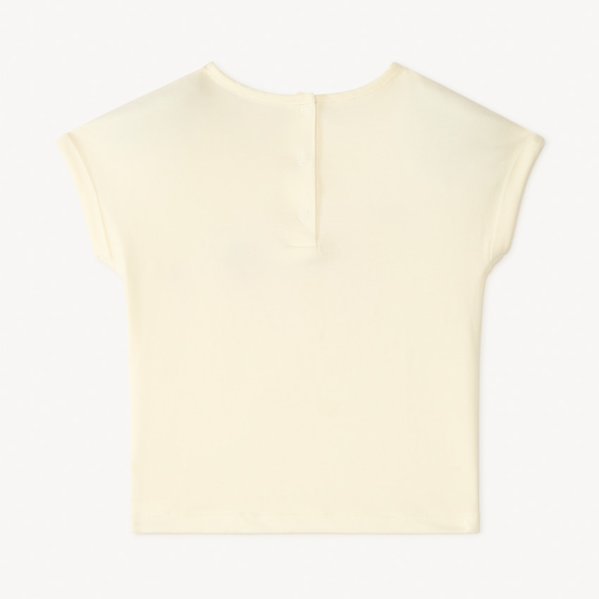 T-shirt manches courtes broderie fruits pour bébé fille 
