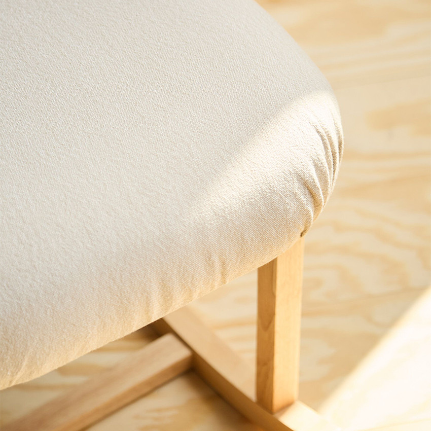 Voetensteun voor rocking chair Linnen Beige 