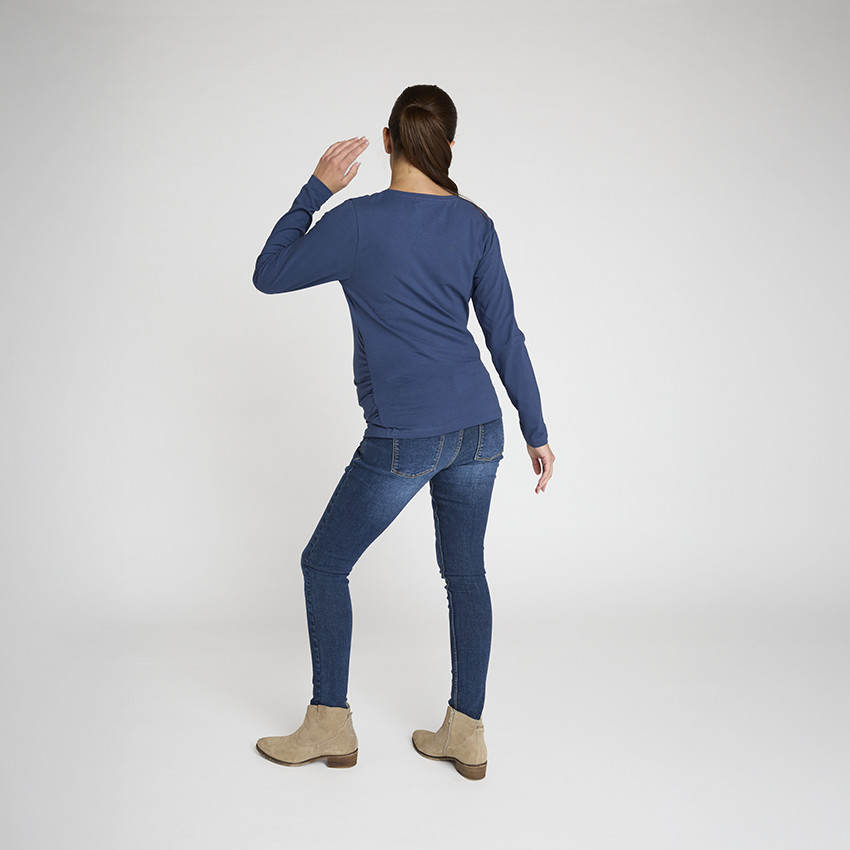 T-shirt met lange mouwen voor zwangerschap met hartprint 